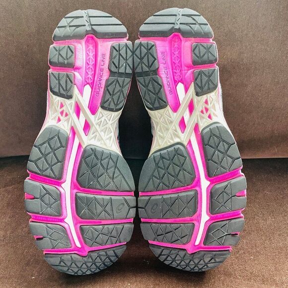 Excellent Asics GEL Kayano 22 Lite Show Glow Pink Light Blue Black Womens 9 US - Picture 11 of 14